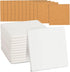 Bright Creations White Square Ceramic Coasters - 4 in x 4 in Unglazed Tiles with Cork Backing, 12 Pack - Blank Ceramic Square Coasters for Crafts ...