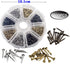 newlng 1600pcs Small Tiny Nails Wooden Screws Compact Antique DIY Decorative Box Accessories Mini Nails Gold Silver Bronze 1x6mm, 1x8mm 1x10mm Box...