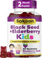 Elderberry & Black Seed Oil Gummies for Kids, Immune Support, with Vitamin C and Zinc, Delicious Berry Flavor, 60 Gummies...