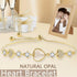 Dainty Adjustable 14K Gold Plated Heart Link Chain Bracelet for Women...