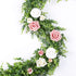 Artificial Vines Faux Eucalyptus Garland, Artiflr 2 Pack Fake Eucalyptus Greenery Garland Wedding Backdrop Arch Wall Decor, 6 Feet/pcs Fake Hangin...