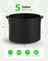 5-Pack Grow Bags 5 Gallon Thickened Plant Grow Bags Multi-Purpose Nonwoven Fabric Pots with Durable Handles, Outdoor Garden Plant Pots for Fruits ...