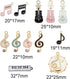 36pcs Enamel Music Notes Instruments Charms for Jewelry Making Wholesale Bulk Lot Piano Violin Musical Symbols Pendants...