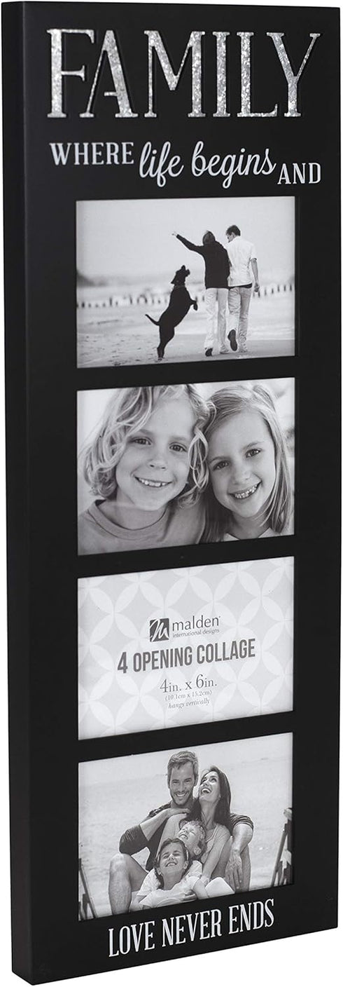 Malden International Designs Laser Cut Industrial Expressions Family Where Life Begins Silkscreen Design and Laser Cut Galvanized Metal Accent Pic...