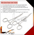 Pet Hemostat Forceps, Stainless Steel Ear Scissors For Dog And Cat, Ear Hair Clamp Scissors Tools, Straight And Bent, 5-inch...