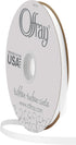 Offray Doubleface Satin 3/8" White Ribbon, 3/8 Inch x 100 Yard...