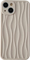 Caseative for iPhone 12 Case,Water Ripple Pattern Wave Shape Compatible with iPhone Case (Beige,iPhone 12)...