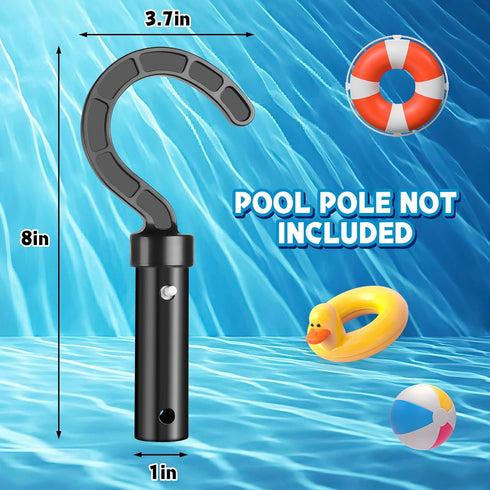 Hook for Robotic Pool Cleaner, Pool Hooks for Poles, Hook for Pool Vacuum Robot Including Cordless, above Ground and Underwater, Attaches to Teles...