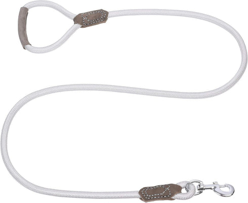 Mile High Life | Premium Leather Dog Leash | Strong Rope Leash | Leather Handle | Zinc Alloy Strong Clasp | Small Medium Large Dogs | 4/5/6 Feet(S...