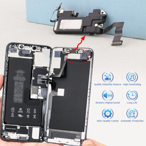 Earpiece Speaker for iPhone 12 Ear Speaker Replacement for iPhone 12 Pro Speaker Replacement Light Proximity Sensor Flex Cable Earphone Speaker As...