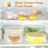 Plastic Bowl Covers Elastic Reusable Fresh Keeping Bags/100ps, Plastic Food Covers Stretch Reusable, Reusable Bowl Covers for Bread Proofing, Disp...