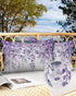 Purple Eucalyptus,Romantic Elegant Flower Leaves Herbs Outdoor Pillow Cover 12x20 Inch Cushion Sham Case, Waterproof Decorative Lumbar Throw Pillo...
