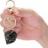 Jovivi Natural Raw Quartz Crystal Stone Keychain Wire Wrapped Irregular Rough Gemstone Healing Crystal Keyring for Women Men...