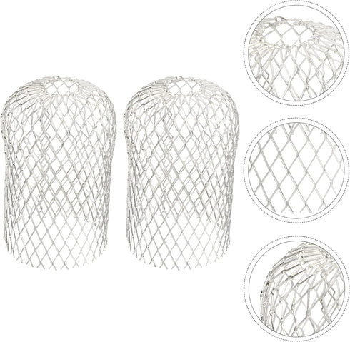 Angoily 2pcs Gutter Anti-leaf Down Silver Guard, & Guards Guard for Spout Protector Sundries Expandable Screens Aluminum Gutters and Sieve Straine...