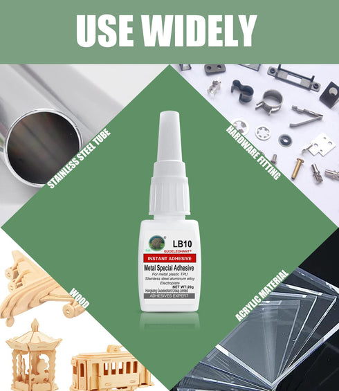 20g Metal glue,glue for metal,for bonding between metal and metal,metal and other material.Instant super glue for metal,stainless steel,DIY craft,...