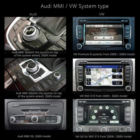 Bluetooth AUX Receiver Cable Adapter for VW Audi A4 A5 A6 Q5 Q7 After 2009 Audio Media Input AMI MDI Interface 3G...