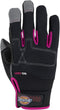 Dickies Heavy Duty Synthetic Leather Work Gloves Women, Touchscreen Compatible | Mechanic, Gardening Gloves, Black/Pink, Large...