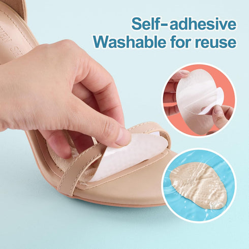 Heel Pads for Shoes, Metatarsal Pads Women, Ball of Foot Cushions for High Heels, Shoe Inserts for Women All Day Pain Relief and Comfort One Size ...