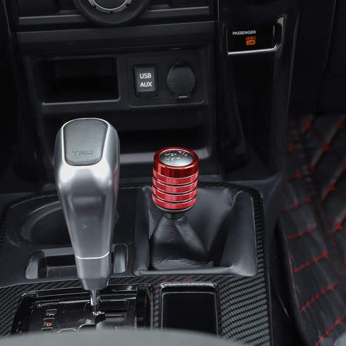 JeCar Gear Shift Knob Cover Trim Accessories for 2010-2020 Toyota 4Runner TRD Pro Off-Road 4WD Shifter Knob Cover (Red)...