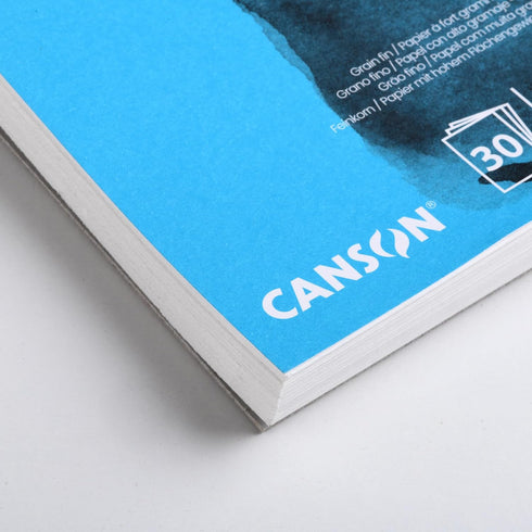CANSON XL Watercolour 300gsm A5 Paper, Cold Pressed, Spiral Pad Short Side, 30 White Sheets, Ideal for Professional Artists...