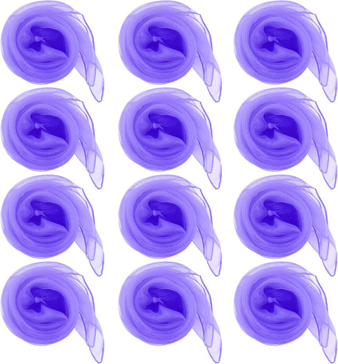 12pcs Square Juggling Silk Dance Scarves Magic Tricks Performance Props Accessories Movement Scarves Rhythm Band Scarf (Purple)...