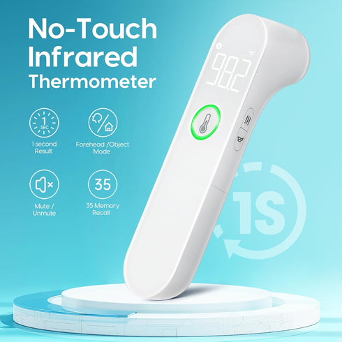 Thermometer for Adults and Kids, Fast Accurate Baby Thermometer with Fever Alarm & Mute Mode, FSA eligible, Lifetime Support -Take Quick Temperatu...