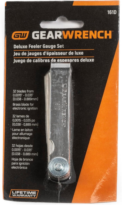 GEARWRENCH 32 Blade Deluxe SAE/Metric Feeler Gauge - 161D...