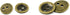 Bezelry Asymmetrical Oval Antique Brass Metal Blazer Button Set. 6 Pcs of 22mm, 8 Pcs of 17mm...