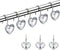 Actpe Decorative Crystal Heart Shape Shower Curtain Hooks Rust Resistant Hooks Glide Shower Ring Hangs Holder Bling for Bathroom, Pack of 12...