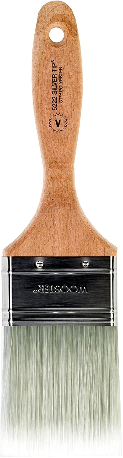 Wooster Brush 5222-2 1/2 Tip Paintbrush, 2.5 Inch, White,Silver...