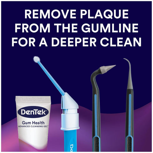DenTek Gum Health Advanced Cleaning Kit, Oral Care Hygiene Kit, Gum Cleansing Gel, Gum Massager, and Plaque Scraper Dental Tools...