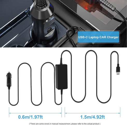 TREE.NB 65W 61W 45W USB C PD DC Vehicle Car Adapter Charger for Dell XPS 13 12 Lenovo HP Spectre 1013 G3 ASUS ZenBook Acer Samsung Type C...
