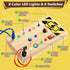 Montessori Busy Board with 8 LED Light Switches, Travel Toys for Toddlers 1 2 3 Year Old, Wooden Sensory Toy for Kids Boys Girls Gifts, Toddlers A...