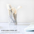 Rae Dunn Everyday Collection 9 Piece MINI Kitchen Utensil Set- Stainless Steel and Silicone Kitchen Tools- (White)...
