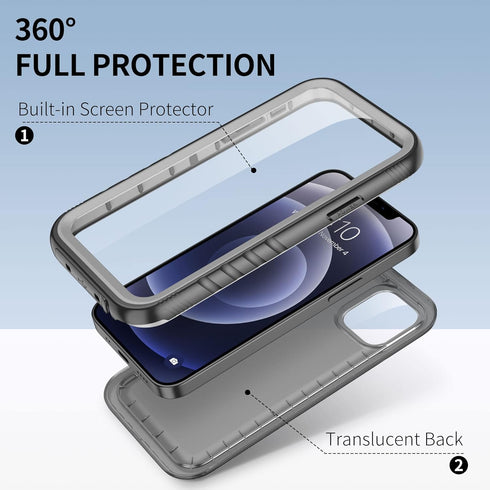 SPORTLINK Compatible with iPhone 12 Pro Max Waterproof Shockproof Case - Full Body Heavy Duty Underwater Dustproof Rugged 360 Protective Military ...