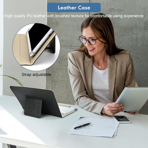 HD 10 Tablet Case, Universal Tablet Keyboard Case, Case Slim Folding PU Leather Stand Cover with Bluetooth Keyboard Case for Most Tablet...