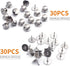 Aylifu Tie Tacks and Clutch Backs Set, 30 Pieces Tie Tacks Blank Pins (10 mm in Diameter) with 30 Pieces Locking Pin Backs Pin Keepers Locking Cla...