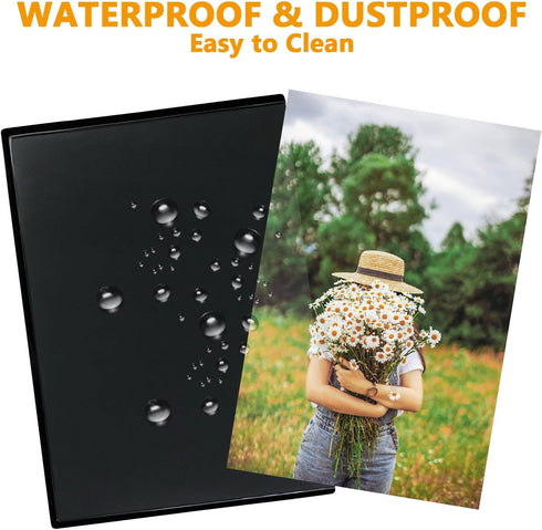 Mingting 10pcs 5x7 Magnetic Picture Frames for Refrigerator Reusable Magnets Fridge Photo Sleeves for Refrigerator Locker Office Cabinet,Black...