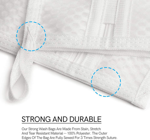 Tenrai 3 Pack Delicates Honeycomb Mesh Laundry Bag, With YKK Zipper, Lingerie, Hosiery, Socks, Bra, Baby Products, Fine Knitwear Mesh Wash Bags (3...