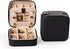 CASEGRACE Travel Jewelry Case, Small Jewelry Box with Mirror Design Portable Jewelry Travel Organizer Display Storage Case for Rings Earring Neckl...