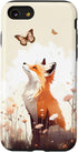 iPhone SE (2020) / 7 / 8 Fox Butterfly Forest Animal Case...