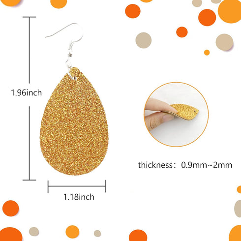AOUXSEEM 401 Pcs Faux Leather Earrings Making Kit, Contains 120 Pcs Random Double Sided Teardrop Precut Earrings Pieces Hooks Jump Rings Opener Di...