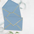 Whaline 50Pcs A7 Invitation Envelopes with Gold Border Dusty Blue Greeting Card Envelopes V-Flap Envelopes Gift Card Sleeves for Mailing Envelopes...