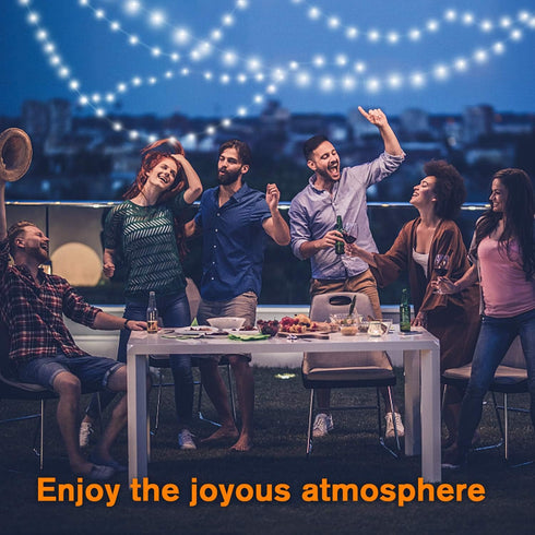 QITONG White Solar Fairy Lights Outdoor Waterproof, 2 Pack Each 33ft 100 LED Solar String Lights, 8 Modes Silver Wire Solar Christmas Twinkle Ligh...