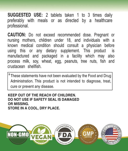 Organic Daily Greens with Organic Fruits & Organic Veggies - USDA Certified, Non-GMO, Vegan, Tablets. Superfoods On-The-Go. Immune Health, Antioxi...