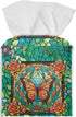 Butterfly Rose Print Tissue Case Cover Square, Waterproof Tissue Box Cover for Home Office, Foldable Kleenex Tissues Cube Boxes with Bottom Belt, ...