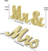 Wooden Mr and Mrs Sign, Rustic Mr. & Mrs. Letters Wedding Signs for Wedding Table, Miss Mr. Deroation for Photo Props/Party Table/Anniversary/Vale...