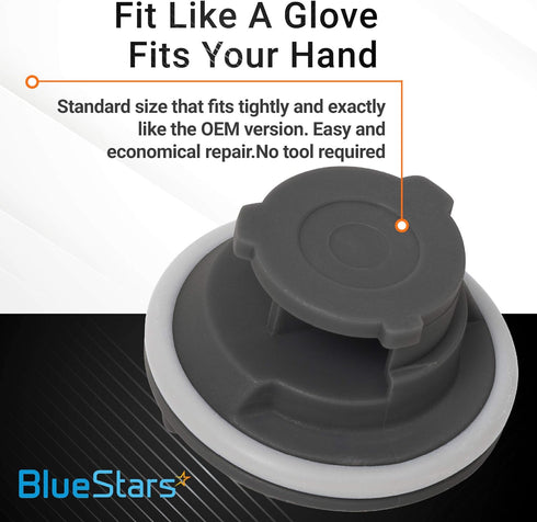 Ultra Durable 8564929 Dishwasher Rinse Aid Cap Replacement Part by BlueStars - Exact Fit for Whirlpool Kenmore KitchenAid Dishwashers - Replaces PS982160 AP3866312