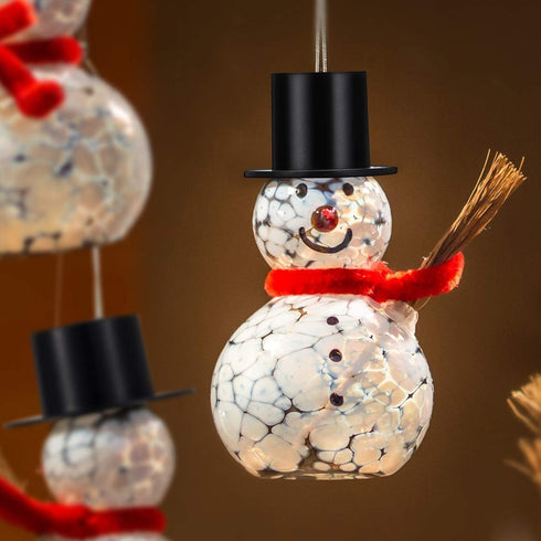 800pcs Christmas Snowman DIY Craft Kit Including 80 Mini Black Top Hats, 80 Carrot Snowman Noses, 160 Snowman Hands, 480 Tiny Black Buttons for Ch...