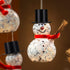 800pcs Christmas Snowman DIY Craft Kit Including 80 Mini Black Top Hats, 80 Carrot Snowman Noses, 160 Snowman Hands, 480 Tiny Black Buttons for Ch...